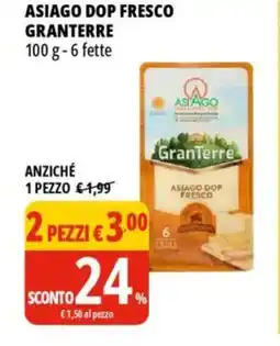 Tigros Asiago dop fresco GRANTERRE offerta