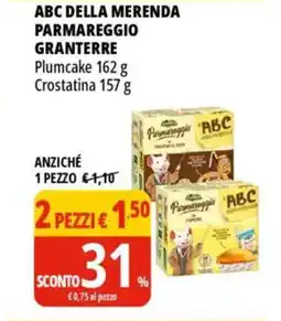 Tigros Abc della merenda parmareggio GRANTERRE offerta