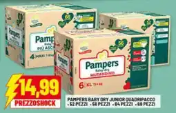 Risparmio Casa Pampers baby dry junior quadripacco offerta