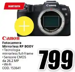 MediaWorld Canon Fotocamera Mirrorless RP BODY offerta