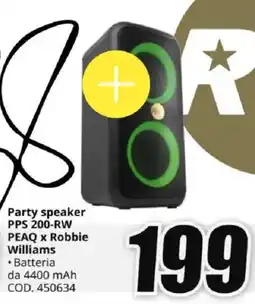 MediaWorld Party speaker PPS 200-RW PEAQ x Robbie Williams offerta