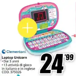 MediaWorld Clementoni Laptop Unicorn offerta
