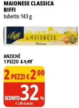 Tigros Maionese classica BIFFI offerta