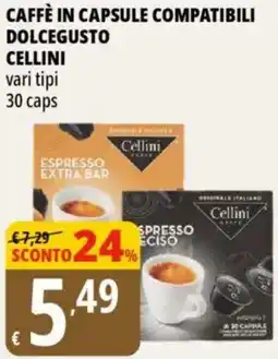 Tigros Caffè in capsule compatibili dolcegusto CELLINI offerta