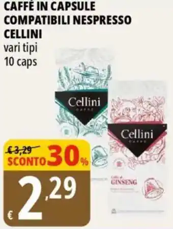 Tigros Caffè in capsule compatibili nespresso CELLINI offerta