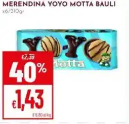 Pan Merendina yoyo motta BAULI x6 offerta