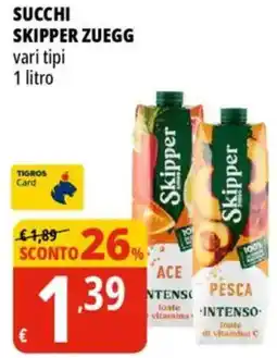 Tigros Succhi skipper zuegg offerta