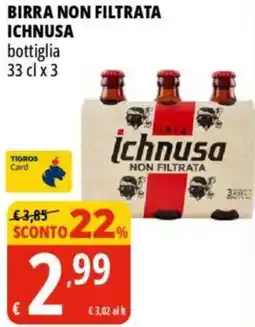 Tigros Birra non filtrata ICHNUSA offerta
