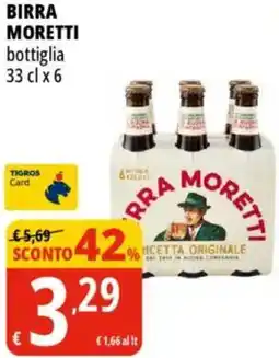 Tigros Birra moretti offerta