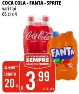 Tigros Coca cola - fanta - sprite offerta