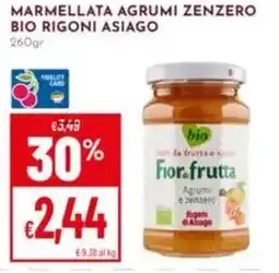 Pan Marmellata agrumi zenzero bio RIGONI ASIAGO offerta