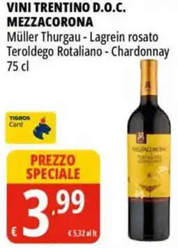 Tigros Vini trentino d.o.c. mezzacorona offerta
