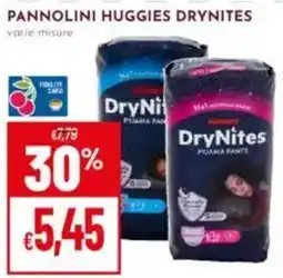 Pan Pannolini huggies DRYNITES offerta