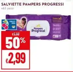 Pan Salviette pampers progressi x63 pezzi offerta