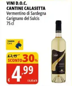 Tigros Vini d.o.c. cantine calasetta offerta