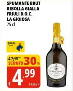 Tigros Spumante brut ribolla gialla friuli d.o.c. LA GIOIOSA offerta