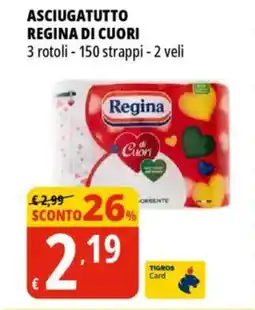 Tigros Asciugatutto REGINA DI CUORI offerta