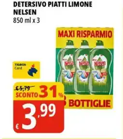 Tigros Detersivo piatti limone NELSEN offerta