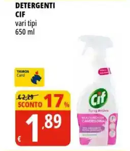 Tigros Detergenti CIF offerta