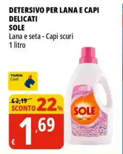 Tigros Detersivo per lana e capi delicati SOLE offerta