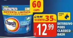 Tigros Detersivo pods classico DASH offerta