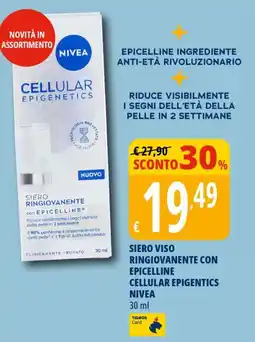 Tigros Siero viso ringiovanente con epicelline cellular epigentics NIVEA offerta