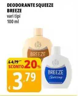 Tigros Deodorante squeeze BREEZE offerta