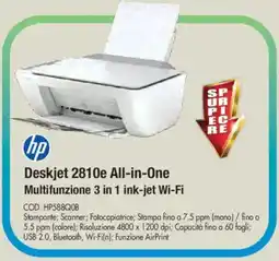 Wellcome hp Deskjet 2810e All-in-One Multifunzione 3 in 1 ink-jet Wi-Fi offerta