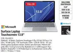Wellcome Microsoft Surface Laptop Touchscreen 13.8" offerta