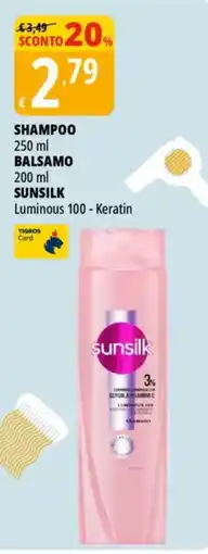 Tigros Shampoo balsamo SUNSILK offerta