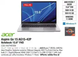 Wellcome acer Aspire Go 15 AG15-42P Notebook 15.6" FHD offerta