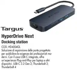 Wellcome Targus HyperDrive Next Docking station offerta