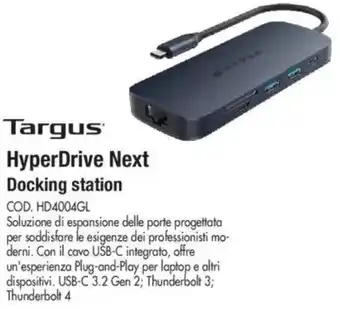 Wellcome Targus HyperDrive Next Docking station offerta