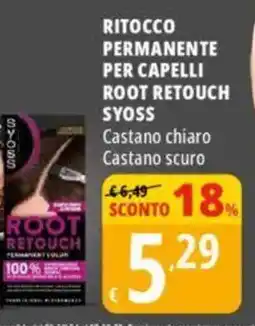 Tigros Ritocco permanente per capelli root retouch SYOSS offerta