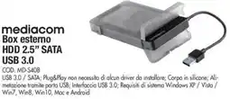 Wellcome mediacom Box esterno HDD 2.5" SATA USB 3.0 offerta
