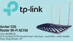 Wellcome tp-link Archer C20 Router Wi-Fi AC750 offerta