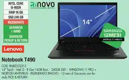 Wellcome Lenovo Notebook T490 offerta