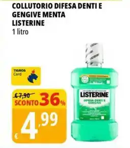 Tigros Collutorio difesa denti e gengive menta LISTERINE offerta