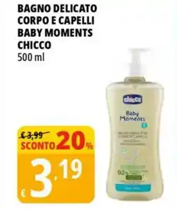 Tigros Bagno delicato corpo e capelli baby moments CHICCO offerta