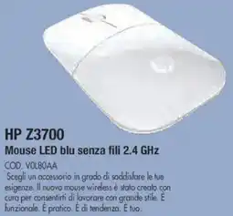 Wellcome HP Z3700 Mouse LED blu senza fili 2.4 GHz offerta