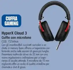 Wellcome hp HyperX Cloud 3 Cuffie con microfono offerta