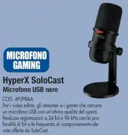 Wellcome hp HyperX SoloCast Microfono USB nero offerta