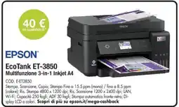 Wellcome EPSON EcoTank ET-3850 Multifunzione 3-in-1 Inkjet A4 offerta