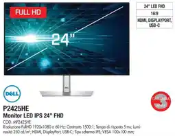 Wellcome DELL P2425HE Monitor LED IPS 24" FHD offerta
