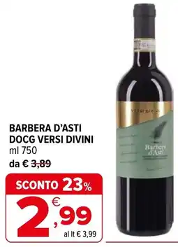 Iperal Barbera d'asti docg versi divini offerta