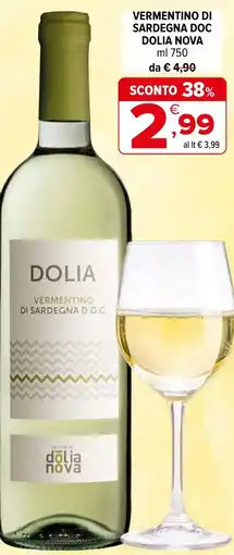 Iperal Vermentino di sardegna doc dolia nova offerta
