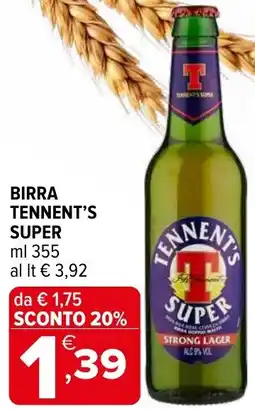 Iperal Birra tennent's super offerta