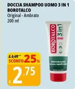 Tigros Doccia shampoo uomo 3 in 1 BOROTALCO offerta
