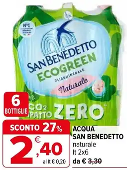 Iperal Acqua SAN BENEDETTO offerta