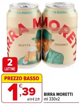 Iperal Birra moretti offerta